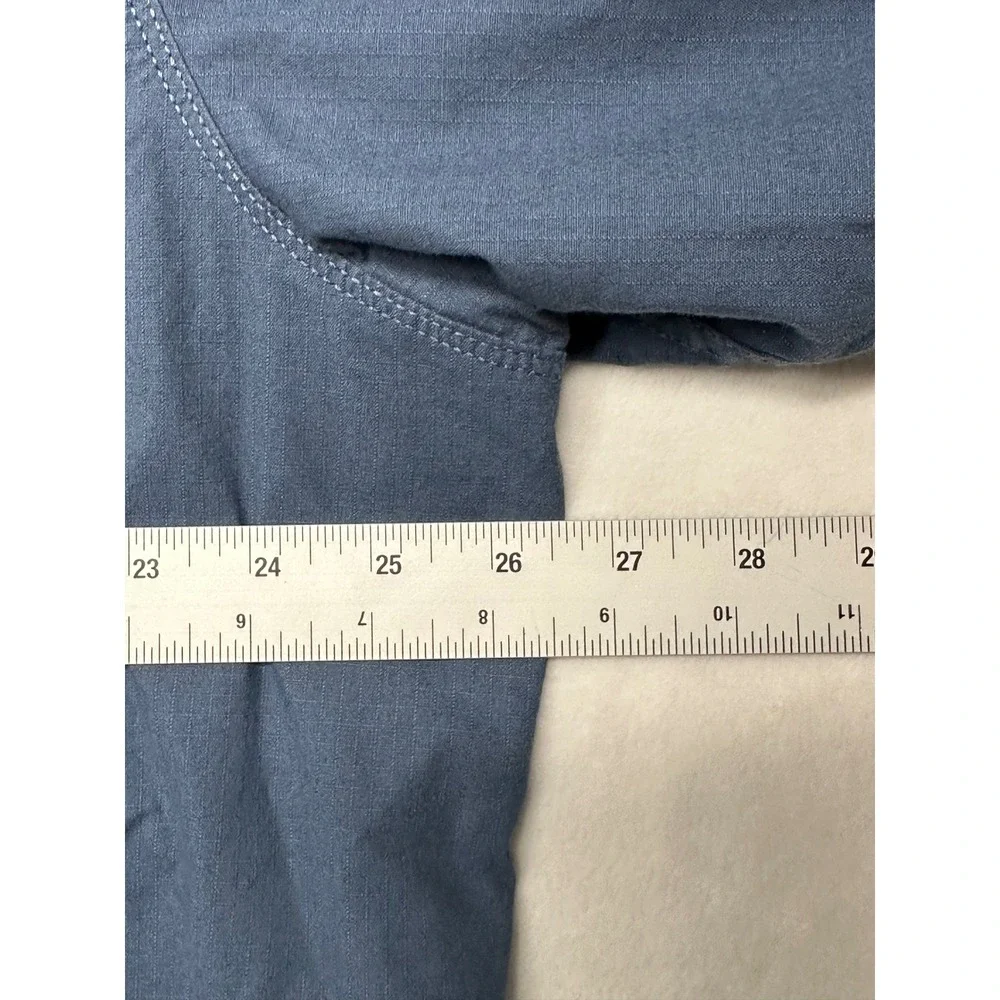 Columbia Mens Lined Shirt Jacket Blue Snap‎ Front 2X Cotton Blend windbreaker